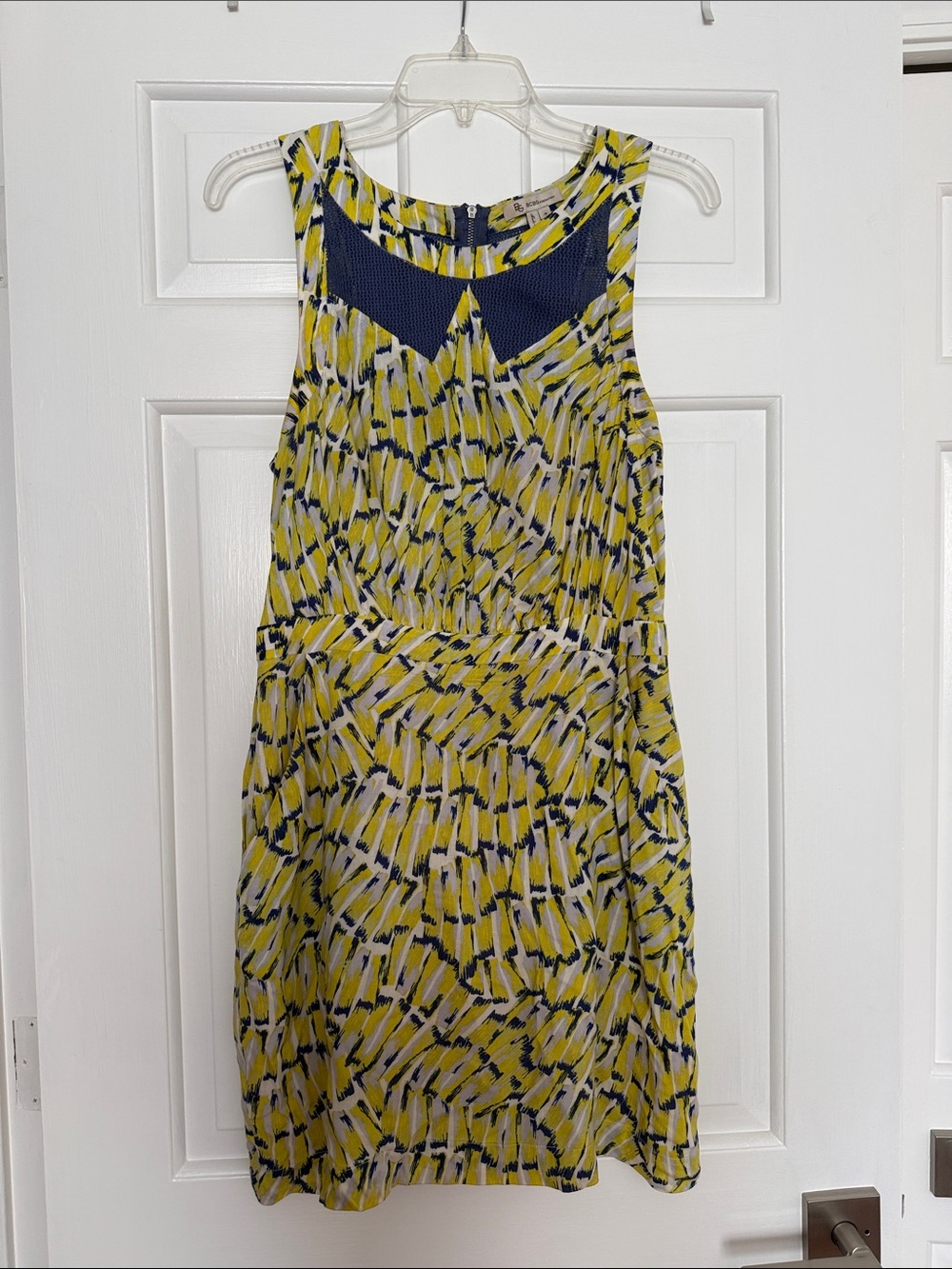BCBGeneration Yellow & Navy Sleeveless Dress